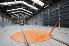 <p>Zajezdnia "Gaj" po remoncie.&nbsp;MPK Wrocław wymieniło tam torowiska, &nbsp;a także obrotnice i rozjazd na tor dostawczy.</p>