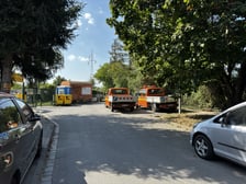 <p>Początek budowy drogi do mostu na Muchoborze Małym, 5 września 2024</p>