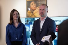 Magdalena Klich-Kozłowska, dyrektorka Dolnośląskiego Centrum Filmowego i Jarosław Rabczenko, członek Zarządu Województwa Dolnośląskiego