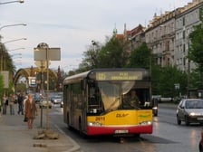 Solaris Urbino 12 #2011 w ruchu liniowym w maju 2008 roku – ul. Marie Curie-Skłodowskiej