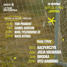 Erste Letnie Brzemienia Wrocław 2026 - harmonogram godzinowy koncertów w w piątek 28 sierpnia 2026 r.