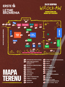 Mapa miasteczka festiwalowego we Wrocławiu