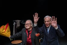 <p>Jubileusz 60-lecia Wrocławskich Spotkań Teatr&oacute;w Jednego Aktora we Wrocławskim Teatrze Lalek &ndash; Wiesław Komasa i Wiesław Geras</p>