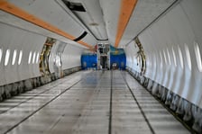 Wroclaw Aircraft Maintenance Services, w skrócie WAMS, czyli wrocławska baza serwisowa Ryanaira. Zdjęcie z 2023 roku