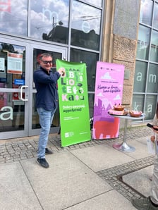 WKE podczas wydarzenia prezentującego mobilną grę miejską.