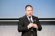 Marcin Urban, Skarbnik Wrocławia podczas prezentacji nowej wersji aplikacji programu „Nasz Wrocław”, 14 kwietnia 2026.