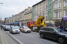 <p>Wykolejenie tramwaju pod Bastionem Sakwowym</p>