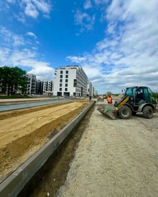 Budowa Alei Architektów na Nowych Żernikach (zdjęcie z maja 2026)