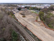 Budowa tramwaju na Swojczyce. W tym miejscu powstanie pętla i duży parking P+R