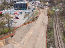 Budowa tramwaju na Swojczyce. W tym miejscu powstanie pętla i duży parking P+R