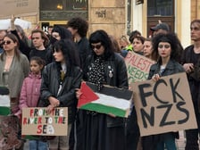 <p>Protest przeciw karze śmierci wprowadzonej w Izraelu, Wrocław 17.04.2026</p>