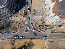 <p>Budowa węzła Drobnera-Dubois. Zdjęcie z 22 kwietnia 2026. Widok na skrzyżowanie ulic Drobnera i Dubois&nbsp;</p>