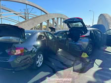 Zderzenie trzech samochodów osobowych przy Mostach Warszawskich we Wrocławiu - 28.04.2026 r.