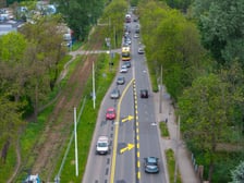 Skrzyżowanie Karwińskiej z Krakowską i Opolską po zmianie organizacji ruchu (zdjęcie z sobotniego popołudnia 9 maja 2026)