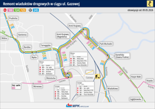 Remont wiaduktów w ciągu ul. Gazowej - komunikacja