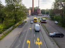 <p>Ruch w rejonie ulic Karwińskiej i Gazowej, około godz. 7.00 rano.</p>