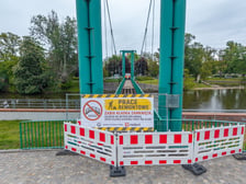 Pierwszy dzień remontu Żabiej Kładki - Kładki Bielarskiej