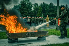 <p>Symulowany pożar w koszarach, ćwiczenia wojska i Straży Pożarnej. Wrocław, 18.05.2026</p>