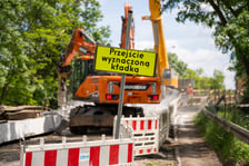 Remont pierwszego wiaduktu na ulicy Gazowej - tego od strony Międzyleskiej (zdjęcie z 22 maja)