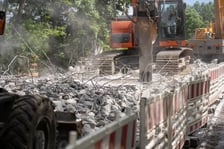 Remont pierwszego wiaduktu na ulicy Gazowej - tego od strony Międzyleskiej (zdjęcie z 22 maja)