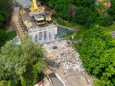 Remont pierwszego wiaduktu na ulicy Gazowej - tego od strony Międzyleskiej (zdjęcie z 22 maja)