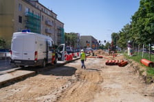 Ulica Gajowicka w trakcie przebudowy - maj 2026 rok