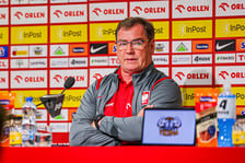 <p>Jan Urban podczas konferencji prasowej na Tarczyński Arenie, 28.05.2026</p>