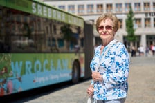 Halina Nogaj, seniorka. Konferencja prasowa dotycząca Silverbusa, Wrocław, 8 czerwca 2026