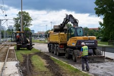 <p>Prace remontowe na skrzyżowaniu Traugutta i Krasińskiego, 13.06.2026</p>