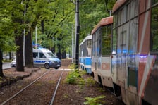 Służby na miejscu wypadku na Biskupinie 11 czerwca 2026