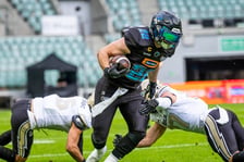 Mecz Panthers Wrocław - Berlin Thunder (50:12) na stadionie Tarczyński Arena, 14 czerwca 2026 r.