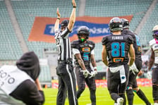 Mecz Panthers Wrocław - Berlin Thunder (50:12) na stadionie Tarczyński Arena, 14 czerwca 2026 r.
