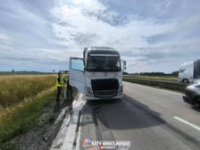 Kolizja dwóch ciężarówek na autostradzie A4 pod Wrocławiem - 16.06.2026 r.