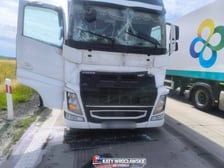 Kolizja dwóch ciężarówek na autostradzie A4 pod Wrocławiem - 16.06.2026 r.