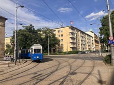 Krakowski skład tramwajów typu N na wrocławskich torach
