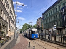 Krakowski skład tramwajów typu N na wrocławskich torach