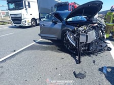 Zderzenie samochodów na Autostradowej Obwodnicy Wrocławia, 22 czerwca 2026 r.