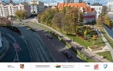 Wizualizacja przebudowanej ulicy Cieszyńskiego i wybudowanej drogi rowerowej na Nowym Świecie