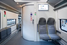100. pociąg Kolei Dolnośląskich - Pesa Elf 48WEc-064 - na dworcu Wrocław Główny