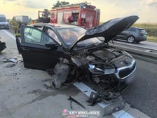 Wypadek na autostradzie A4 pod Wrocławiem - rozbite samochody i zablokowana droga / 30 czerwca 2026 r.
