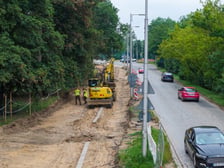 Budowa tramwaju na Swojczyce. Obecnie najwięcej dzieje się pomiędzy pętlą „Sępolno” a Mostami Chrobrego