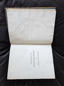 Deklaracja Niepodległości wydana w Paryżu w 1783 roku (pierwsze wydanie w Europie)