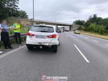 Zderzenie samochodów na A4