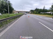 Zderzenie samochodów na A4