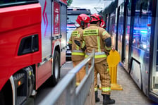 Wypadek dwóch tramwajów na skrzyżowaniu Małachowskiego z Pułaskiego - 7 lipca 2027 r.