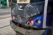 Wypadek dwóch tramwajów na skrzyżowaniu Małachowskiego z Pułaskiego - 7 lipca 2027 r.