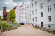Kamienica przy Placu Strzeleckim po remoncie, lipiec 2026