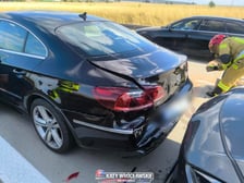 Zderzenie trzech aut osobowych na A4
