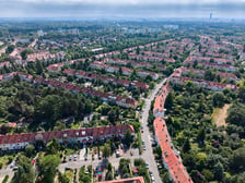 <p>Osiedla Biskupin-Sępolno-Dąbie-Bartoszowice, widok z drona. Lipiec 2026</p>