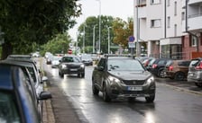 Zdjęcia ulicy Trzebnickiej oraz trasy objazdu wykonane w poniedziałkowy poranek 27 lipca